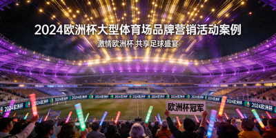 2024欧洲杯大型体育场品牌营销活动案例 - 绚丽的灯光与人群