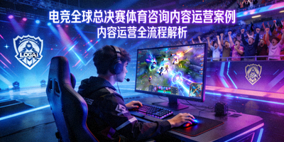 电竞全球总决赛体育咨询内容运营案例 - 电竞选手与激烈比赛画面